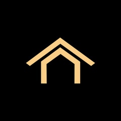 simple roof design logo