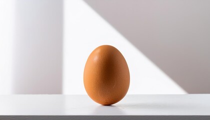 A farm fresh egg on a white background. AI Generated image