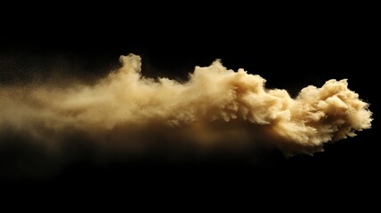 space dust exploding on a black background