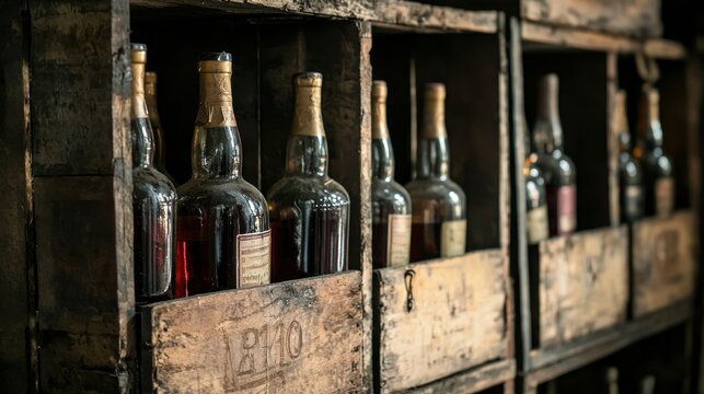 bottles of illegal alcohol being smuggled in crates, highlighting the underground economy