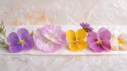 a beautiful bookmark made from pressed flowers, showcasing elegance and nature