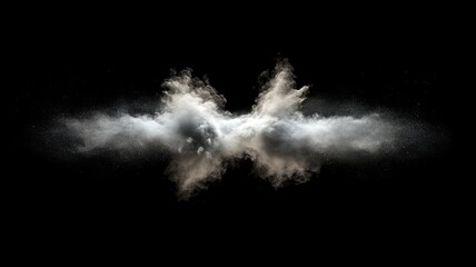 space dust exploding on a black background