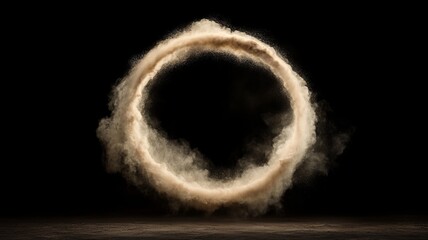 space dust exploding on a black background