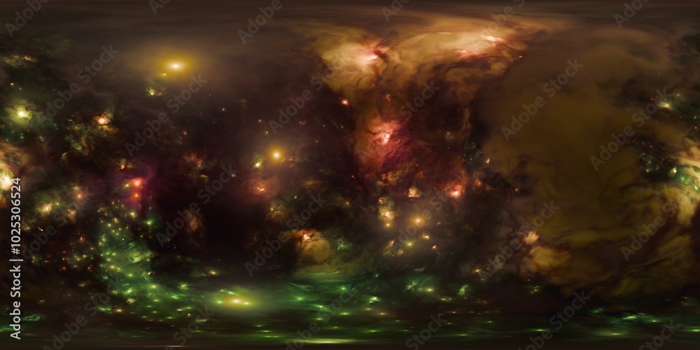 Wall mural galactic sci-fi hdri – ultra-sharp space illumination