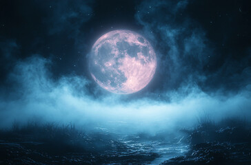 Fototapeta premium moon and clouds