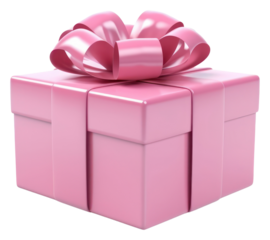 PNG Gift box pink white background.