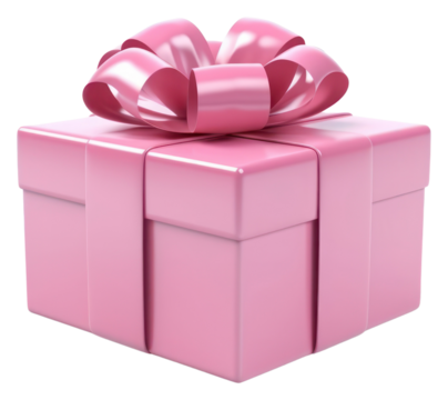 PNG Gift box pink white background.