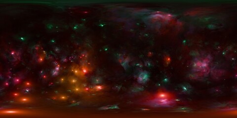 Stunning 12K HDRi colorful Nebula and Stars for Immersive Space Scenes - Ideal for Sci-Fi, VR, and 3D Animation