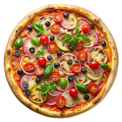 Pizza isolated on transparent background
