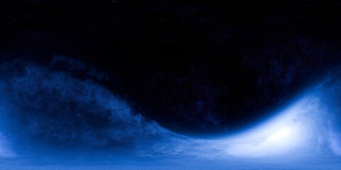 Hyper-Realistic HDRi 12K Space Panorama with Galaxy Nebula and Stars - Seamless Skybox for 360° 3D Environments, VFX, and Sci-Fi Renders