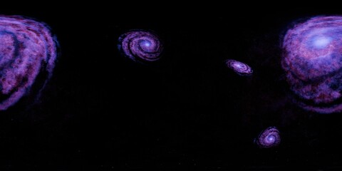 HDRi 12K Realistic Space Skybox with Galaxy and Stars - Seamless 360° Panorama for Virtual Reality and Sci-Fi Game Development