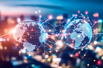A collage of global currency symbols and financial market data, representing the interconnectedness of global financial markets and the flow of capital across borders in the era of globalization