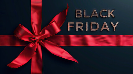 Black Background With Bold Red Ribbons