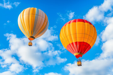 Fototapeta premium A colorful balloon festival filling the sky with vibrant hues