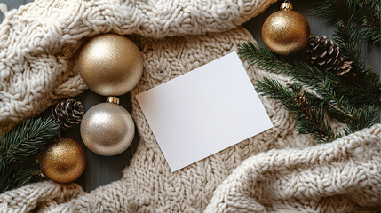 Obraz premium Cozy Christmas Workspace With Decor