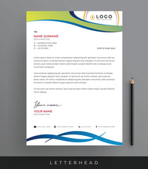 Gradient Corporate Business Letterhead Design Template for Business Branding