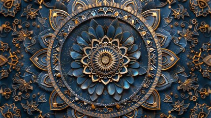 Mandala art minimalwind style fine details muted colors peaceful and balanced aesthetic