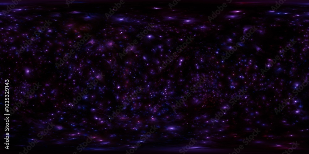 Wall mural hdri 12k seamless dark space skybox with nebula and stars in 360 degree environment map for vr and s