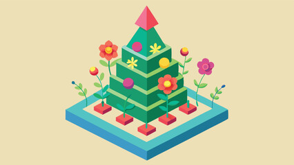 A colorful Christmas tree surrounded by beautifully wrapped gifts on a bright background during the festive holiday season