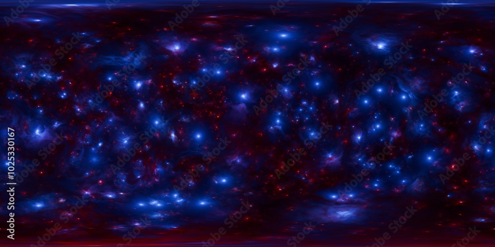 Wall mural spherical hdr image of a stellar nebula for 3d rendering