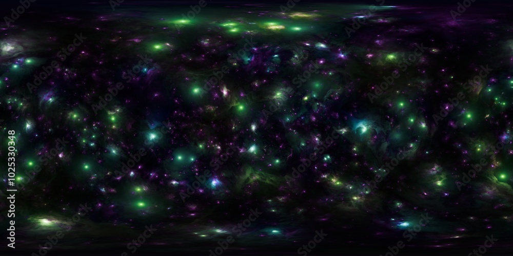 Wall mural high dynamic range sky map of a colorful star cluster
