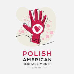 Fototapeta premium Polish American Heritage Month, held on October.