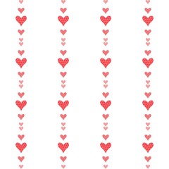 Hearts stripes pattern Valentine’s Day 
