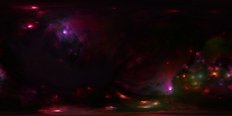 Breathtaking 12K HDRi Red and Gold Nebula with Stars - Ideal for Sci-Fi, Space-Themed Designs, and Virtual Reality Projects