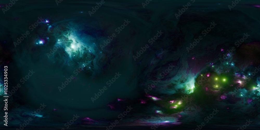 Canvas Prints colorful nebula hdr environment map for 3d lighting