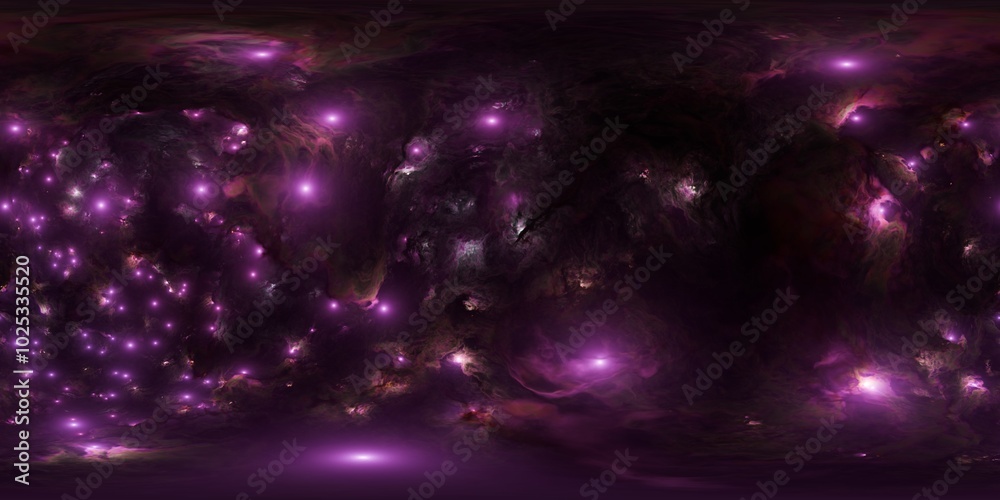 Wall mural high dynamic range panoramic image of intergalactic space