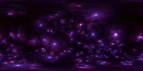 Purple Photorealistic HDRi 12K Skybox of Space Nebula and Starfield - Seamless 360° Environment Map for Game Design and 3D Environments