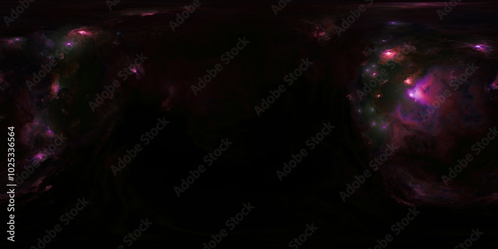 Wall mural seamless 12k hdri dark deep space skybox with stars and nebula - 360° environment map for 3d scene l