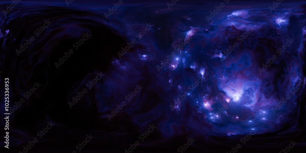 Canvas Prints ultra-realistic seamless 12k hdri skybox of cosmic nebula and stars in 360° equirectangular panorama