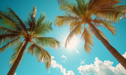 Palm Trees and Blue Skies at Miami Beach
