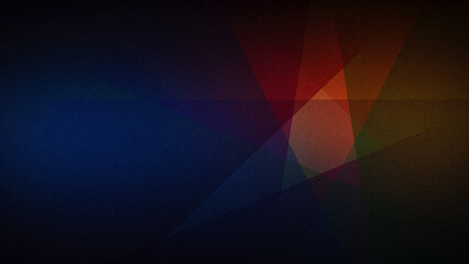 Dark geometric gradient with deep hues of blue, red, and green, enhanced by a grainy texture, perfect for bold and dramatic backgrounds or wallpapers