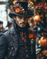 portrait of a man at a Halloween event