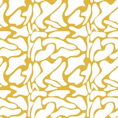 White Small Cow Pattern with Yellow Background