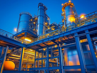Fototapeta premium industrial plant in the night