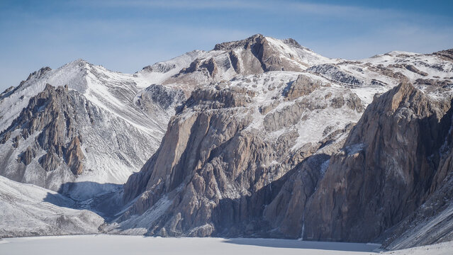 The landscape at the Tilicho Lake in Nepal