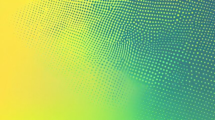 A halftone pattern featuring a gradient texture of yellow and green dots, creating a visually appealing background.