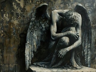 Fallen Angel: A Painting of Grief and Despair