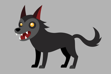 Halloween cute vampire dog vector illustration on Transparent Background