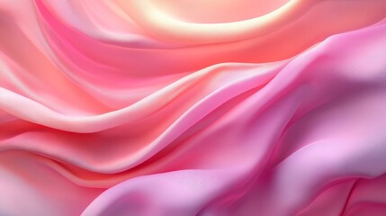 Obraz premium A pink fabric with a wave pattern