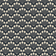 Ornate Art Nouveau Scale Seamless Vector Repeat Pattern