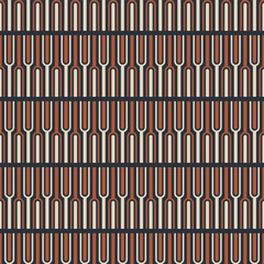 Retro Abstract Tribal Stripes Seamless Vector Repeat Pattern