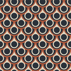 Dark Masculine Abstract Geometric Scale Seamless Vector Repeat Pattern