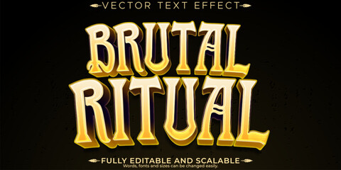 Halloween monster text effect, editable horror and scary text style