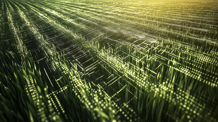 Abstract green farming business technology background