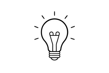 Light Bulb icon, Idea icon symbol vector