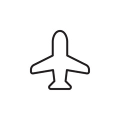 Airplane icon Vector set outline